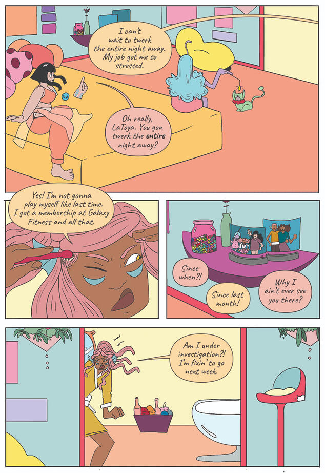 Letters for Wobbledy 3000, comic by Sabii Borno &amp; Jamila Rowser.